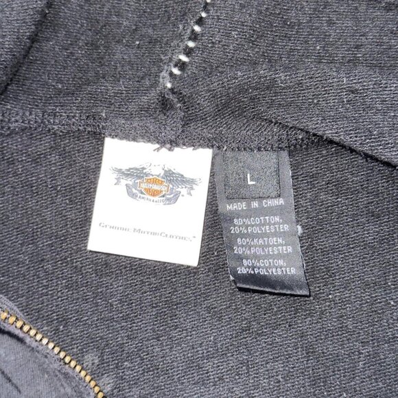 Rare Y2K Harley-Davidson studded zip-up hoodie (women’s large) - Picture 3 of 7